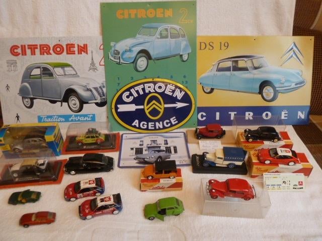 Collection 15 Citroën,1:43, + 5 belles pub. en métal (G.B)., Enlèvement ou Envoi, Neuf, Voiture, Autres marques