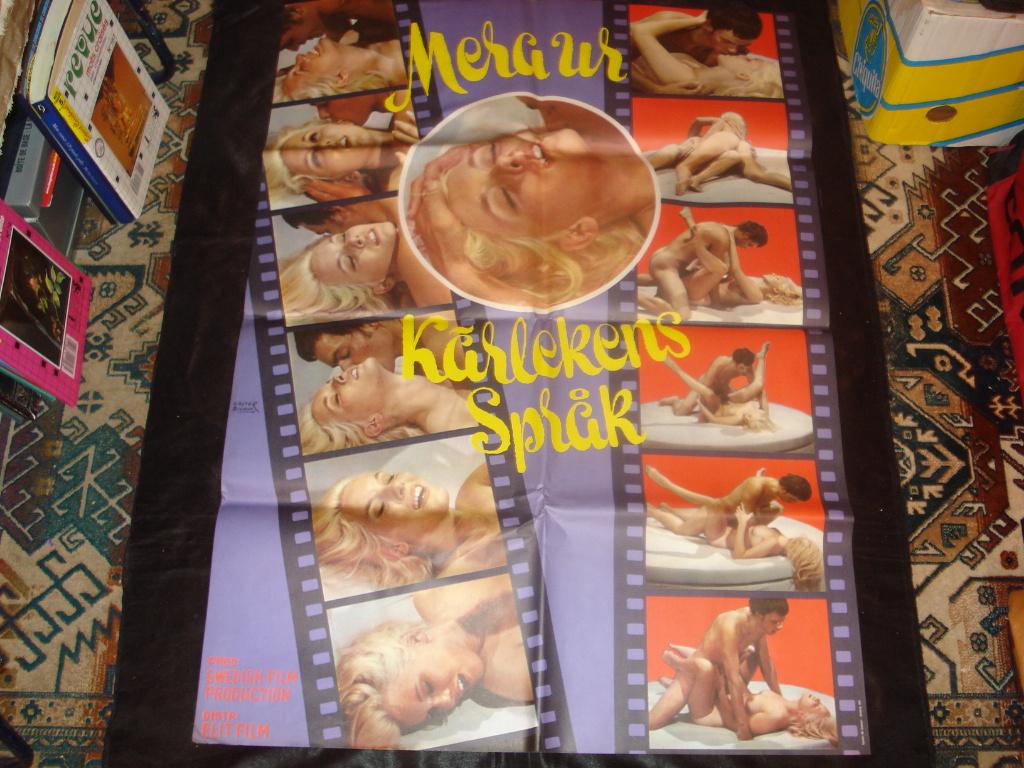 Affiche Erotique 100 cm x 70 cm "Le Langage de l'Amour" 1970, Enlèvement ou Envoi, Rectangulaire vertical, Utilisé, Cinéma et TV