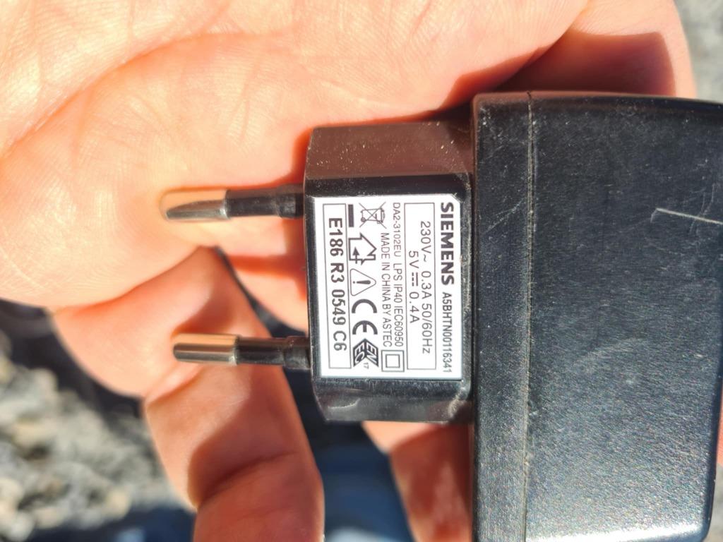Chargeur Siemens 5V, 0.4A., Télécoms, Téléphonie mobile | Siemens, Enlèvement ou Envoi, Utilisé