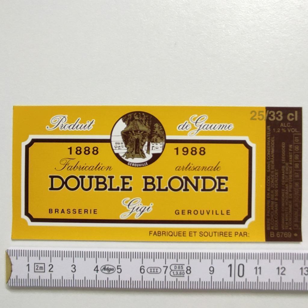 étiquette bière neuve Brasserie Gigi Gerouville, Collections, Enlèvement ou Envoi, Neuf