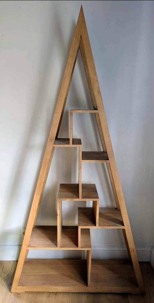 Étagère/bibliothèque d'inspiration balinaise, Neuf, Teck