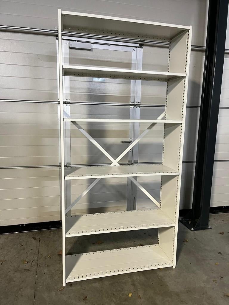 Legbordstelling 200x100x38cm incl. 6 legborden wit, Ophalen