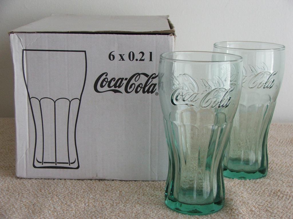 Klassieke Coca-Cola drinkglazen Georgia Green, Verzamelen, Ophalen, Nieuw, Frisdrankglas