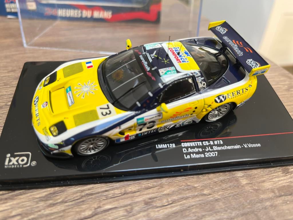 Corvette C5 - R#73 - Le Mans 2007-IXO 1/43 24 heures du Mans, Ophalen of Verzenden, Zo goed als nieuw