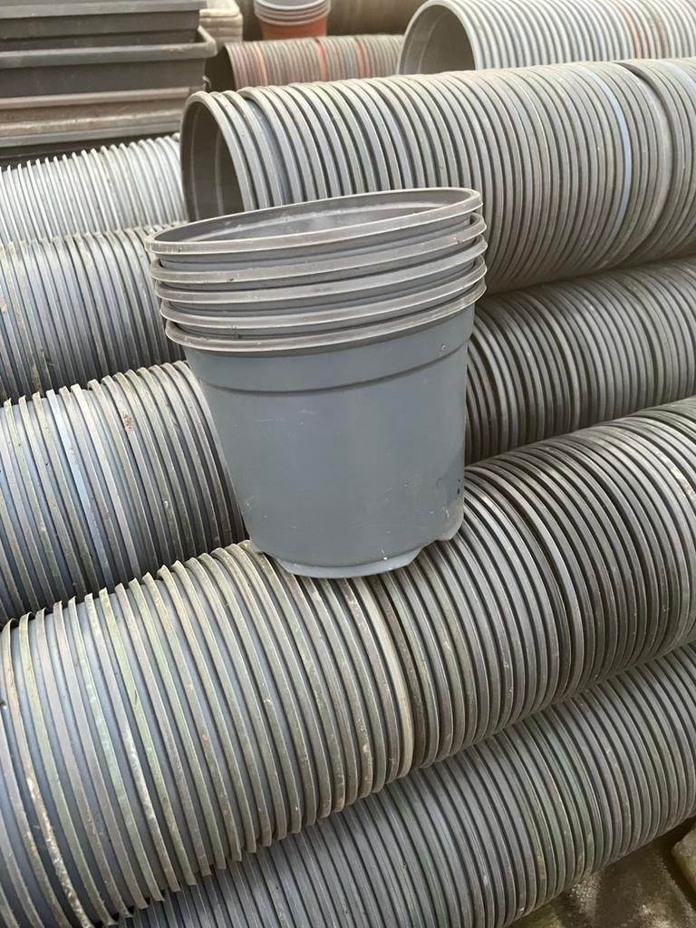 1000 kweekpotten bloempotten 3 liter grijze kleur, Tuin en Terras, Bloempotten, Zo goed als nieuw, Kunststof, Binnen, Balkon, Tuin