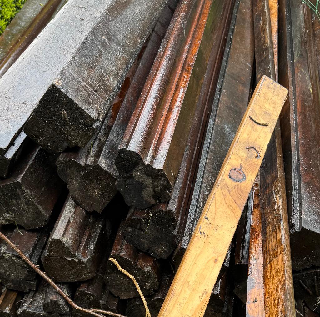 eiken balken, Doe-het-zelf en Bouw, Ophalen, Gebruikt, Eiken, Balk