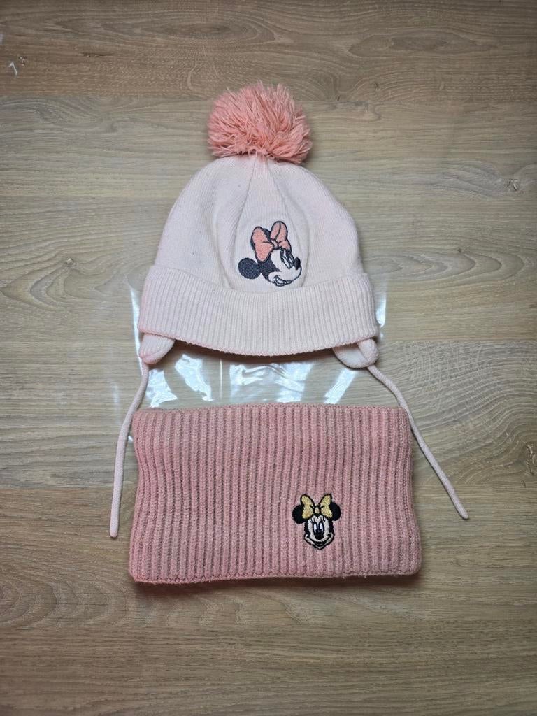 Disney Minnie Mouse-set met muts en halsband voor baby's, ma, Kinderen en Baby's, Kinderkleding | Mutsen, Sjaals en Handschoenen