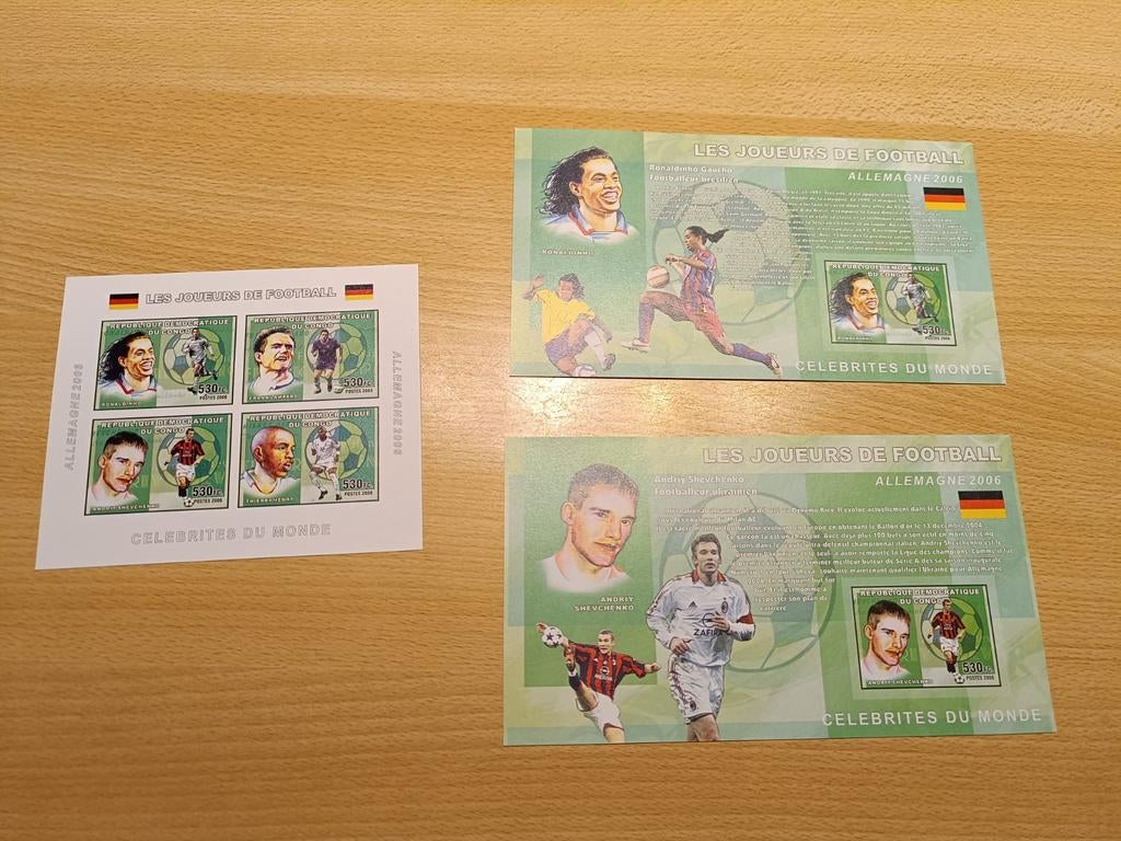 Congo 2006 ** thème du football non dentele, Enlèvement ou Envoi