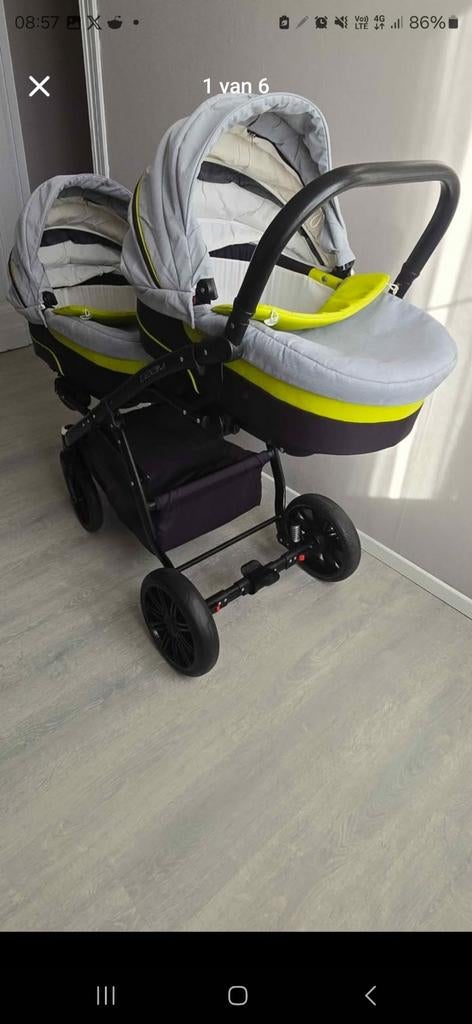 Prachtige tweelingbuggy + toebehoren, Kinderen en Baby's, Tweelingen en Meerlingen, Ophalen