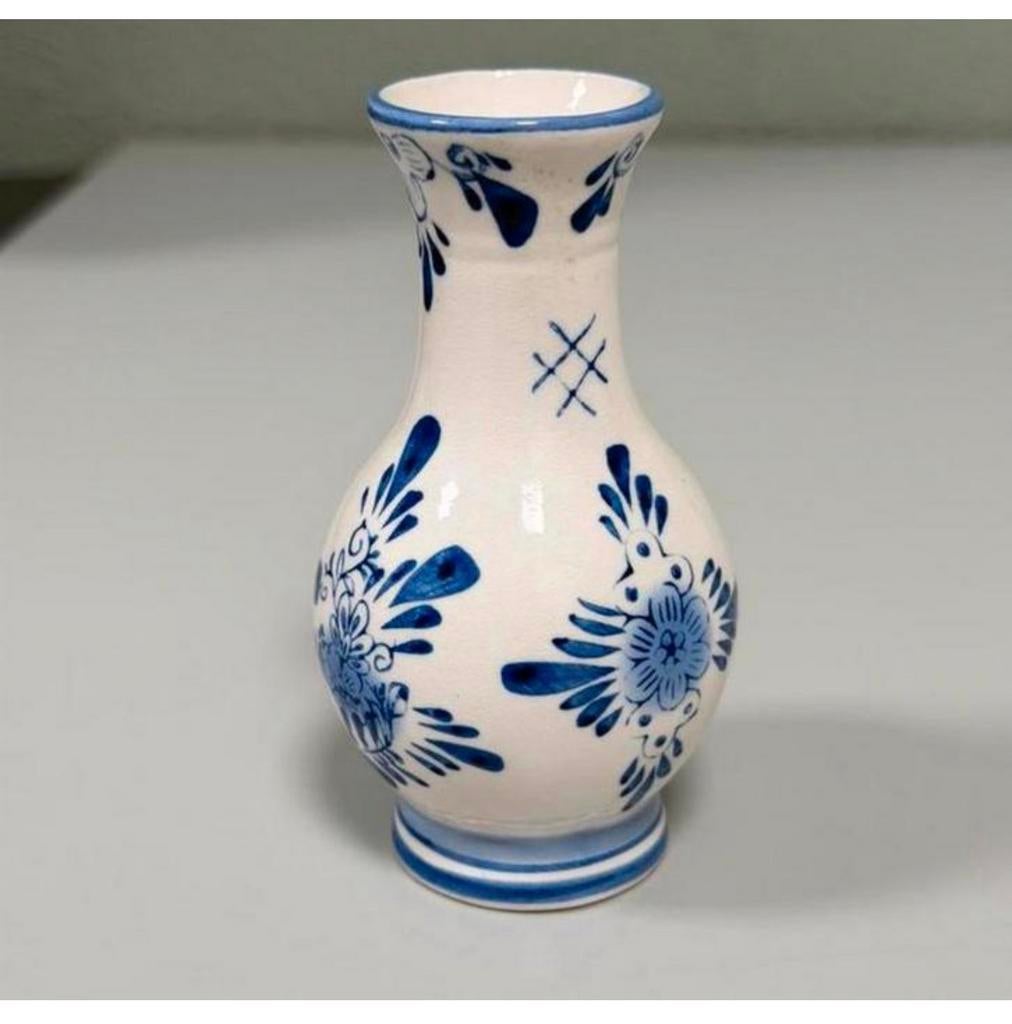 Delfts blauw aardewerk kleine vaas vaasje faience decoratie, Antiek en Kunst, Ophalen of Verzenden