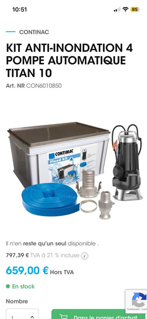 POMPE SUBMERSIBLE CONTIMAC, Ophalen, Nieuw