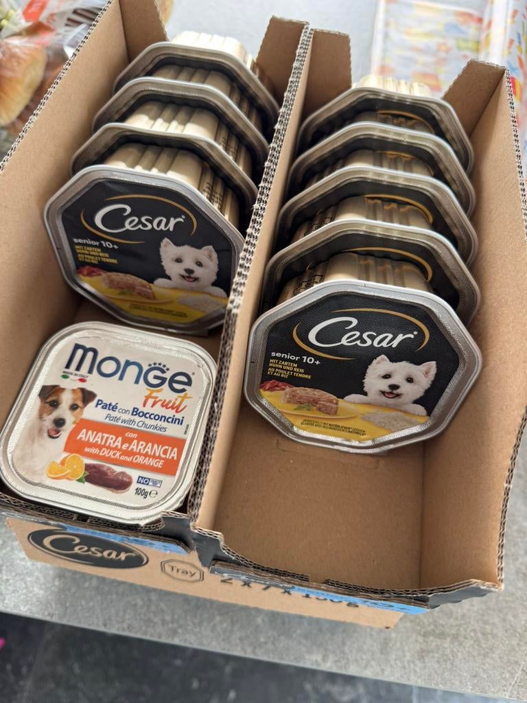 Cesar - hondeneten - 21stuks, Dieren en Toebehoren, Dierenvoeding, Ophalen, Hond