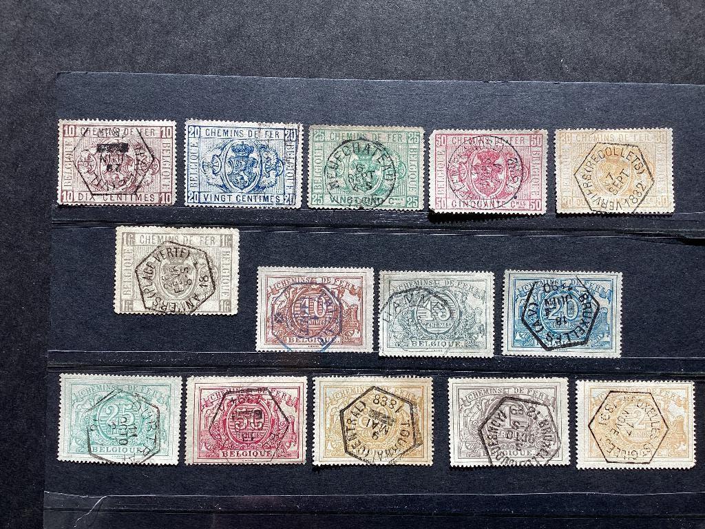 Timbres de chemin de fer SP1-SP14 estampillés, Timbres & Monnaies, Envoi, Affranchi, Oblitéré
