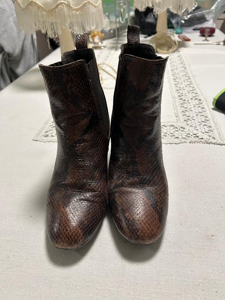 Prachtige dames hoge laarzen M 40, Comme neuf, Brun, Enlèvement, Bottes hautes