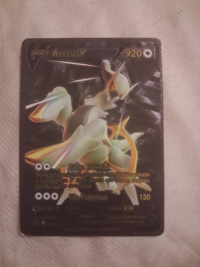 Carte Arceus V en or brillant noire ultra rare - étui neuf, Enlèvement ou Envoi, Neuf, Cartes en vrac, Foil