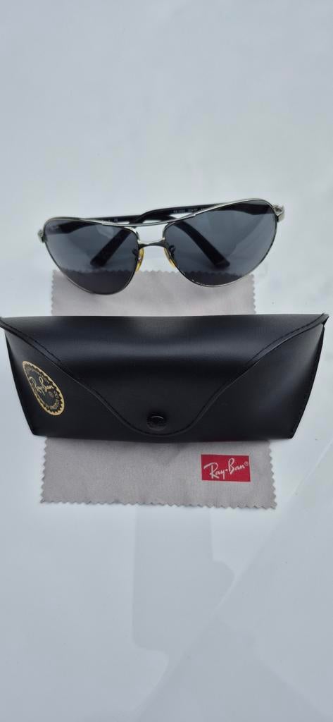 Zwarte  heren zonnebril Ray ban, Ophalen, Gebruikt, Zonnebril, Zwart