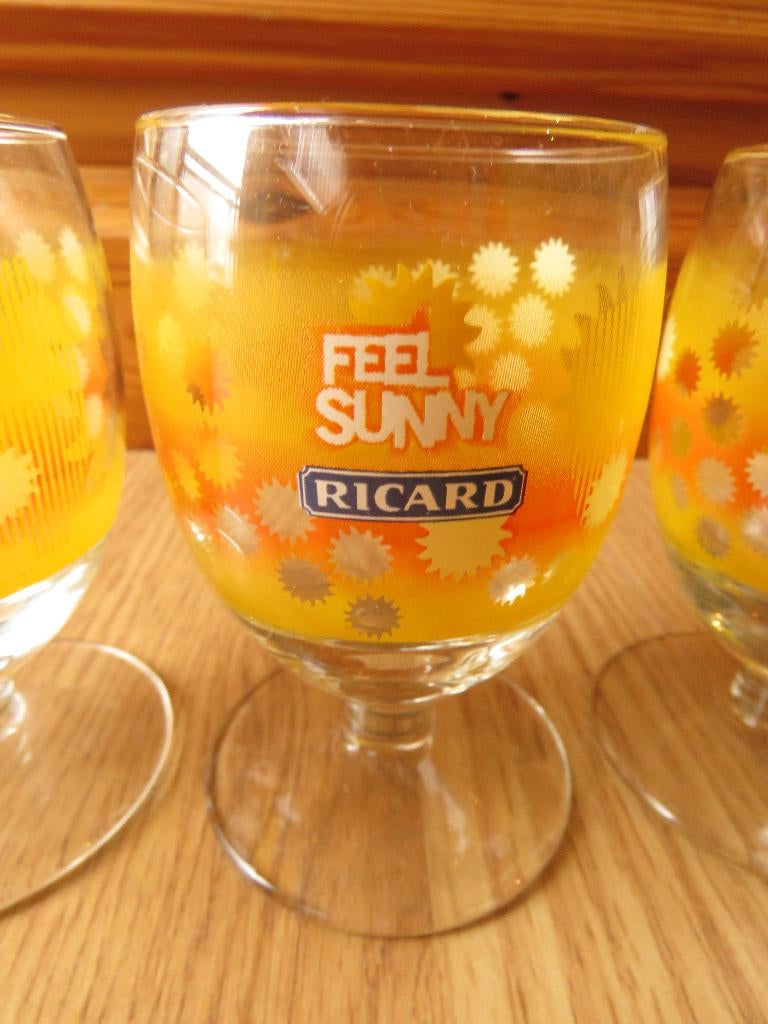 Ricard 3 verres ballon motifs feel sunny, Ophalen of Verzenden, Zo goed als nieuw, Overige typen