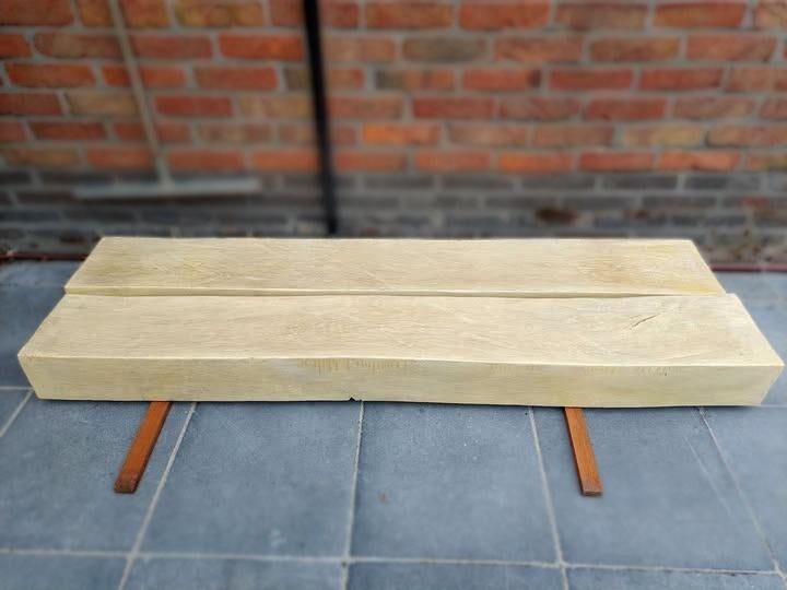 2 poutres en chêne, Bricolage & Construction, Moins de 200 cm, Chêne, Enlèvement, Utilisé