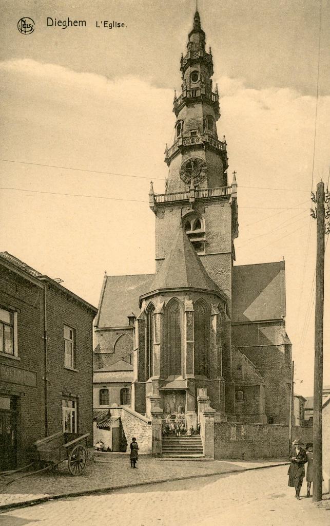 carte postale - Eglise de Diegem - Années 30 ou 40, Envoi, 1920 à 1940, Non affranchie, Brabant Flamand