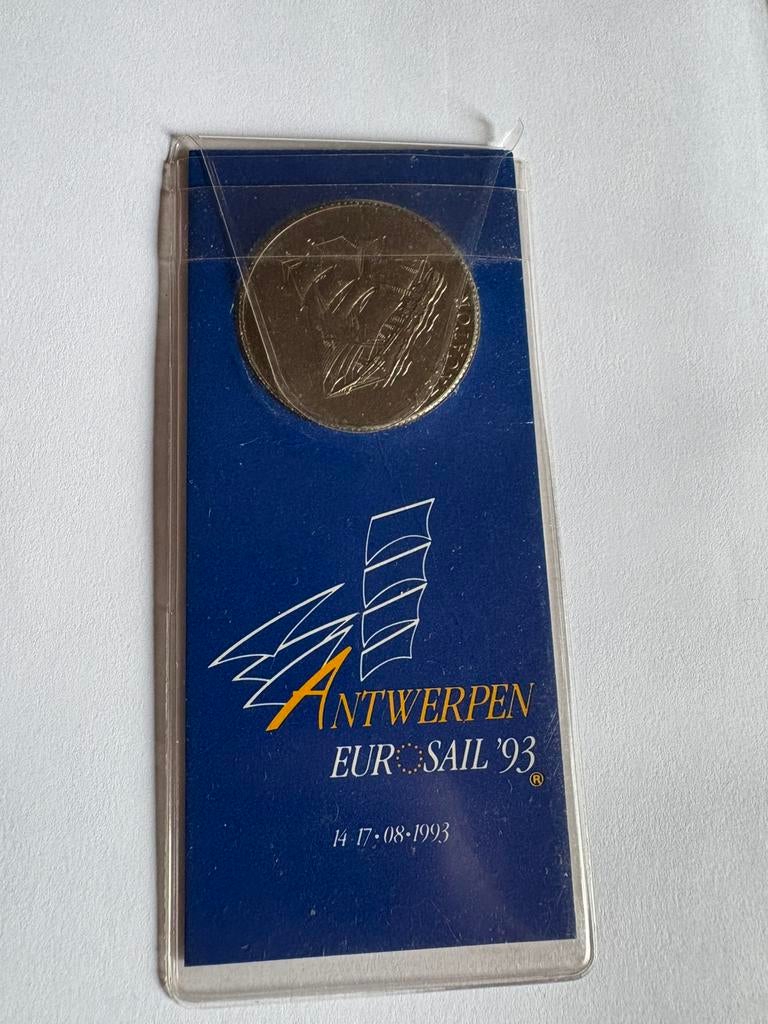 Antwerpen Eurosail 93 medaille, Postzegels en Munten, Penningen en Medailles, Ophalen of Verzenden, Overige materialen