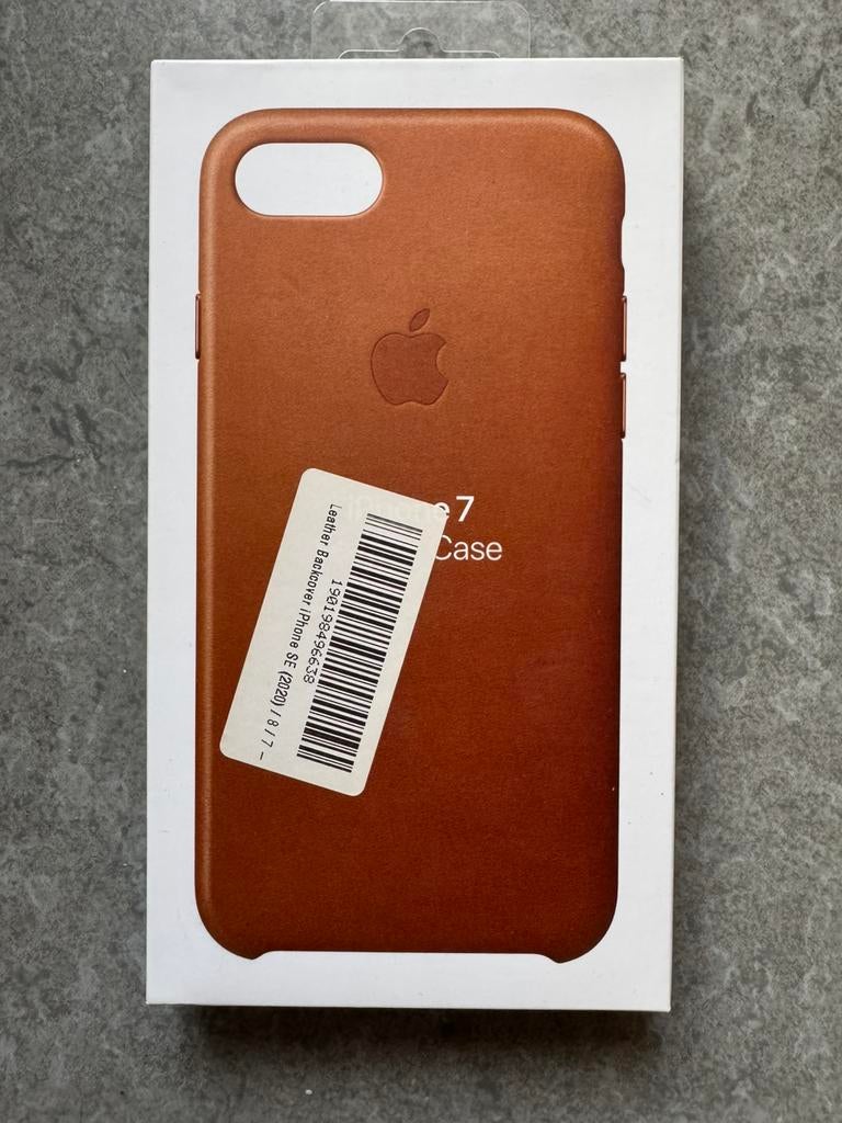 Iphone 7/8 lederen hoesje, Télécoms, Téléphonie mobile | Housses, Coques & Façades | Apple iPhone, Enlèvement ou Envoi, Comme neuf