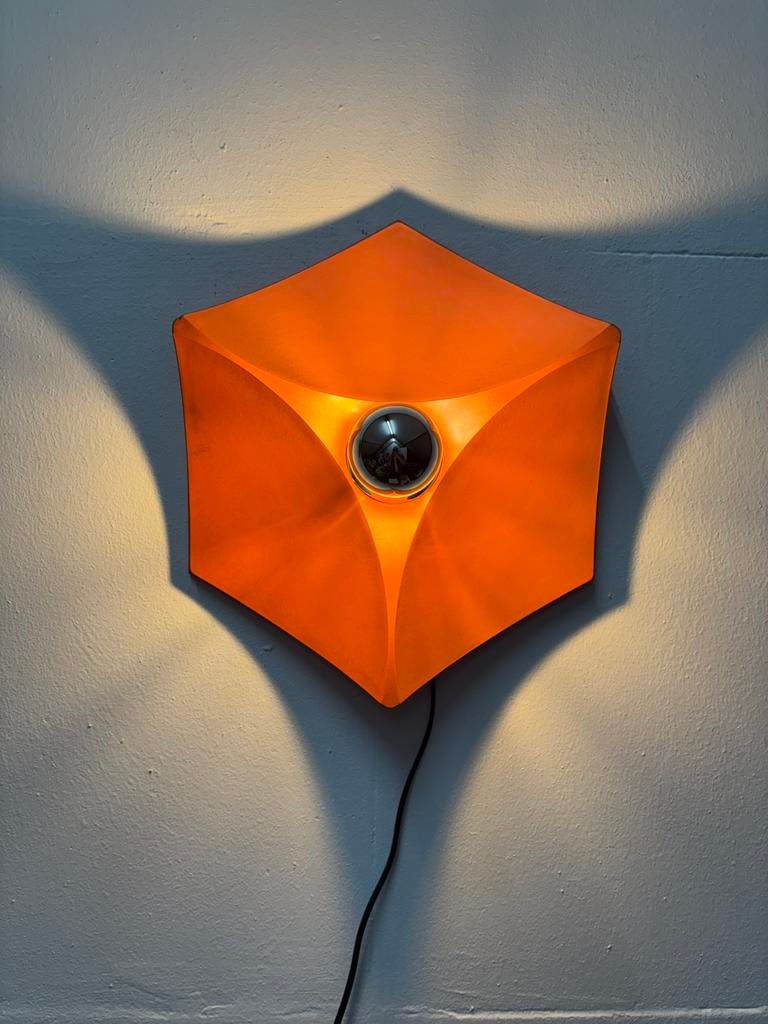 Vintage space age wandlamp, plafondlamp Hoffmeister Leuchten, Huis en Inrichting, Ophalen of Verzenden, Gebruikt, Gloeilamp