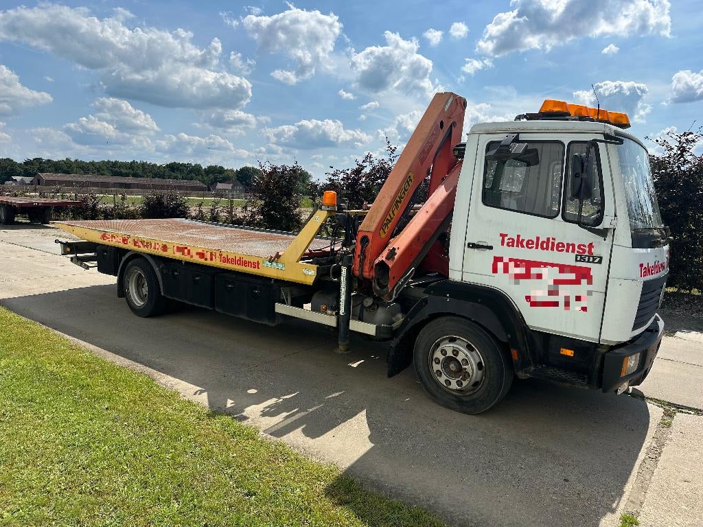 Mercedes 1317L takelwagen schuifplat Bril palfinger pk10000, Auto's, Wit, Mercedes-Benz, Grijs, Particulier