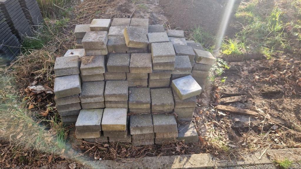 gratis klinkers 15x15 cm, Ophalen, Gebruikt, Klinkers, Minder dan 5 m²