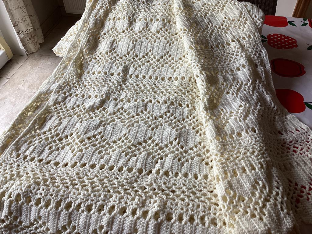 Vintage bedsprei, 2,20 op 2,40 cm, Ophalen, Gebruikt