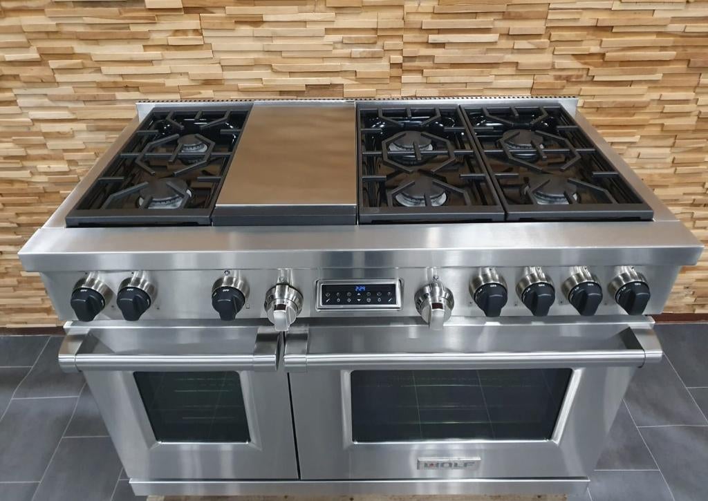 🔥Luxe Wolf Fornuis 120cm rvs 2 elektrische ovens Teppanyaki, Elektronische apparatuur, Fornuizen, 60 cm of meer, Ophalen of Verzenden