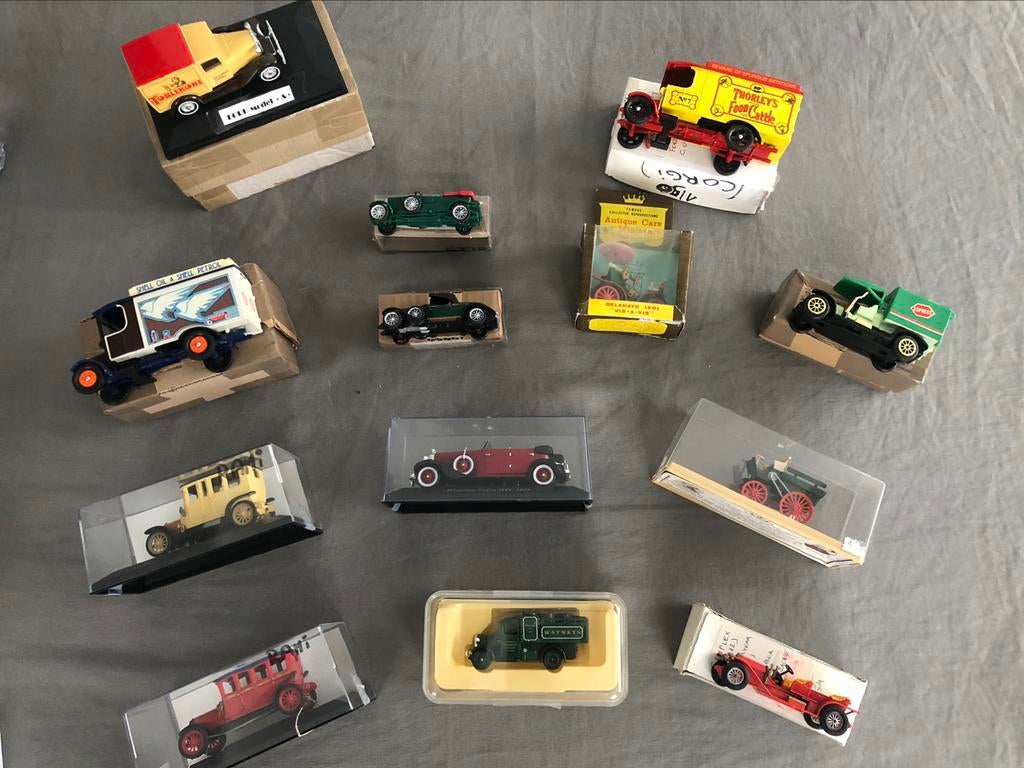 lot collection voitures avant guerre corgi rami matchbox, Enlèvement, Utilisé, Voiture, Corgi