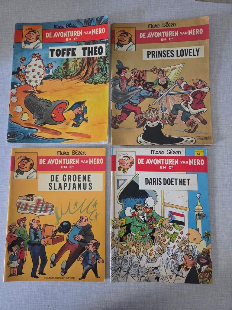 4 X les aventures de Néron et C, éditions originales., Livres, Plusieurs BD, Enlèvement ou Envoi, Marc Sleen, Utilisé