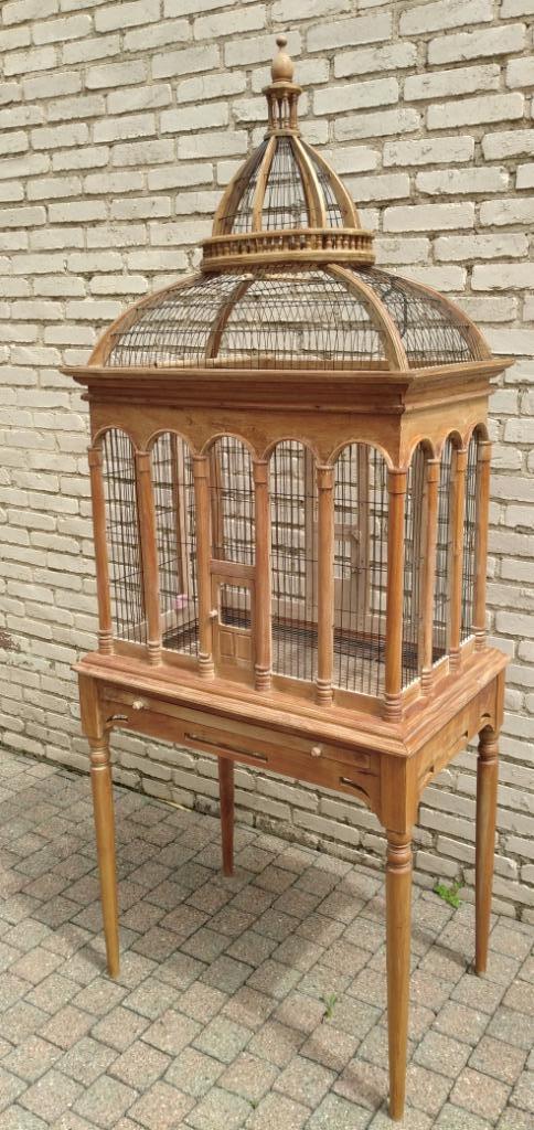 Exotische teakhouten volière/kooi gemakkelijk te onderhouden, Dieren en Toebehoren, Ophalen, Hout, Volière