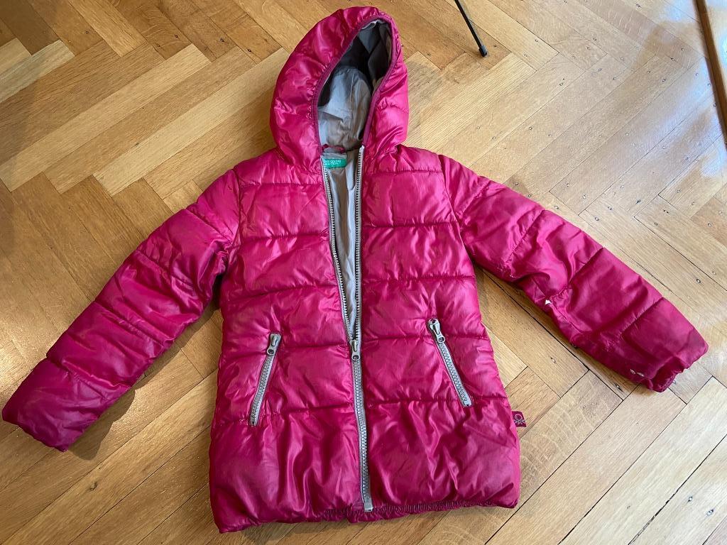 Anorak / Manteau d'hiver rose Benetton rose 7-8 ans, Enlèvement, Utilisé, Benetton, Fille