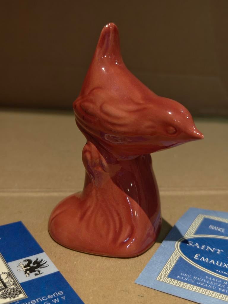 Oiseau rouge Saint Jean l'Aigle émaux de Longwy, Antiquités & Art, Enlèvement