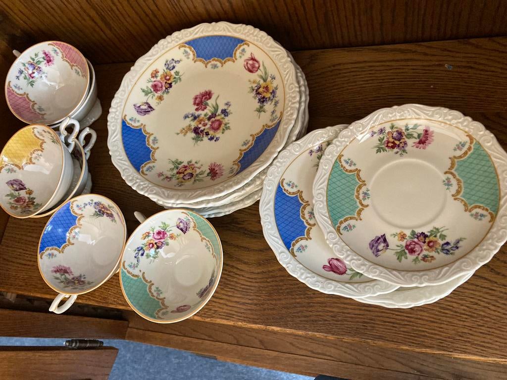 Service tchécoslovaque 18 pieces, 6 personnes., Antiquités & Art, Antiquités | Services (vaisselle) complet, Enlèvement