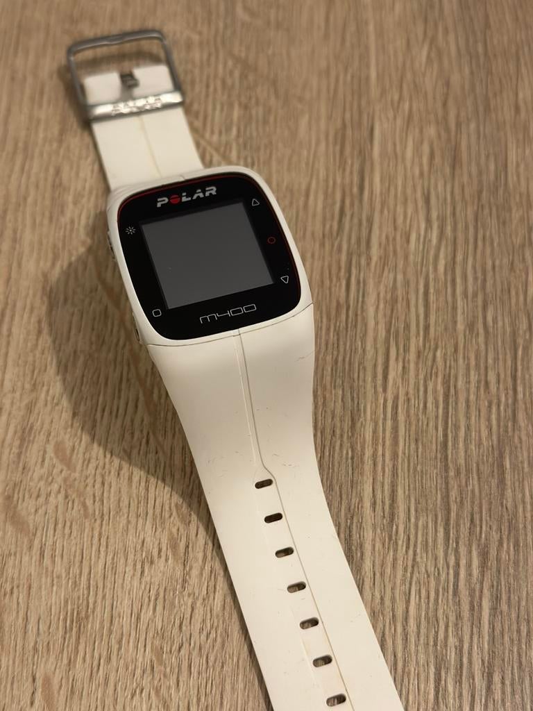 Polar sporthorloge, Ophalen, Wit, Zo goed als nieuw, Conditie