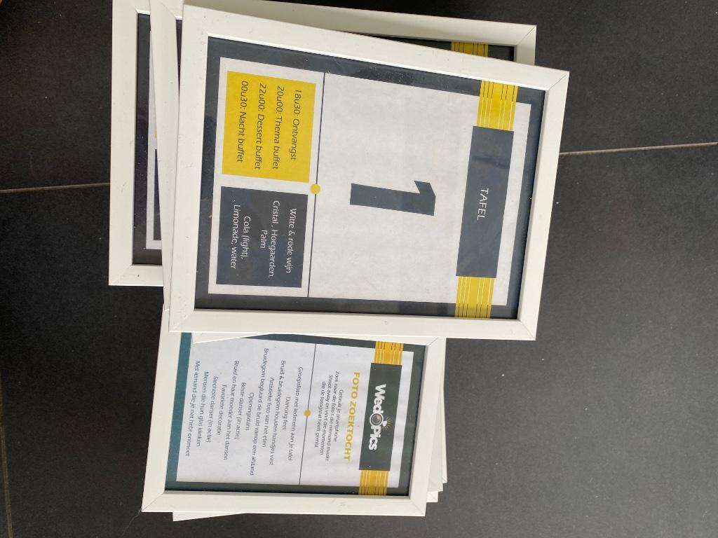 Set Fotokaders / tafeldecoratie feest, Ophalen, Zo goed als nieuw, Versiering