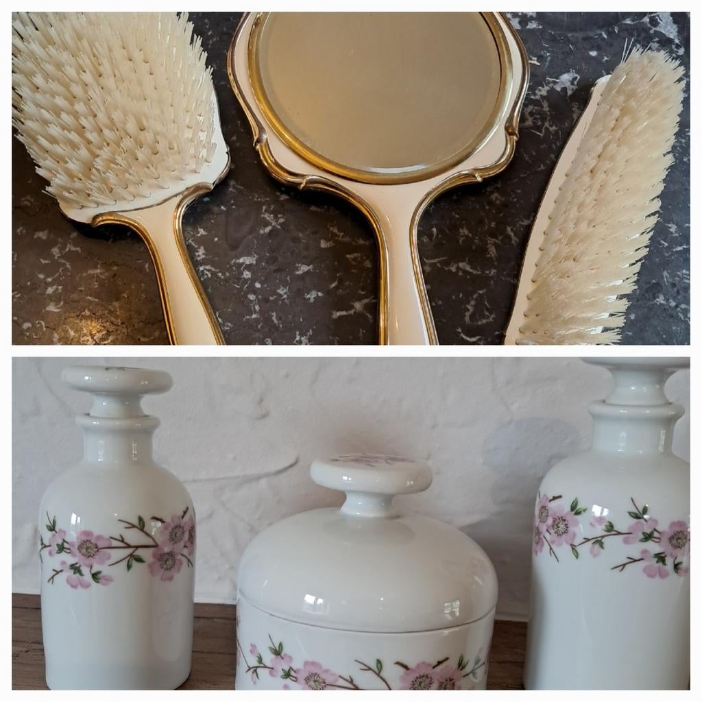 Set rétro 3 Porcelaine Paris  & 3 piece coiffeuse, Enlèvement