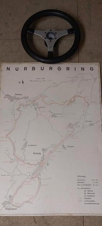 Antiek vintage Nürburgring bord vr Oldtimer liefhebbers, Ophalen