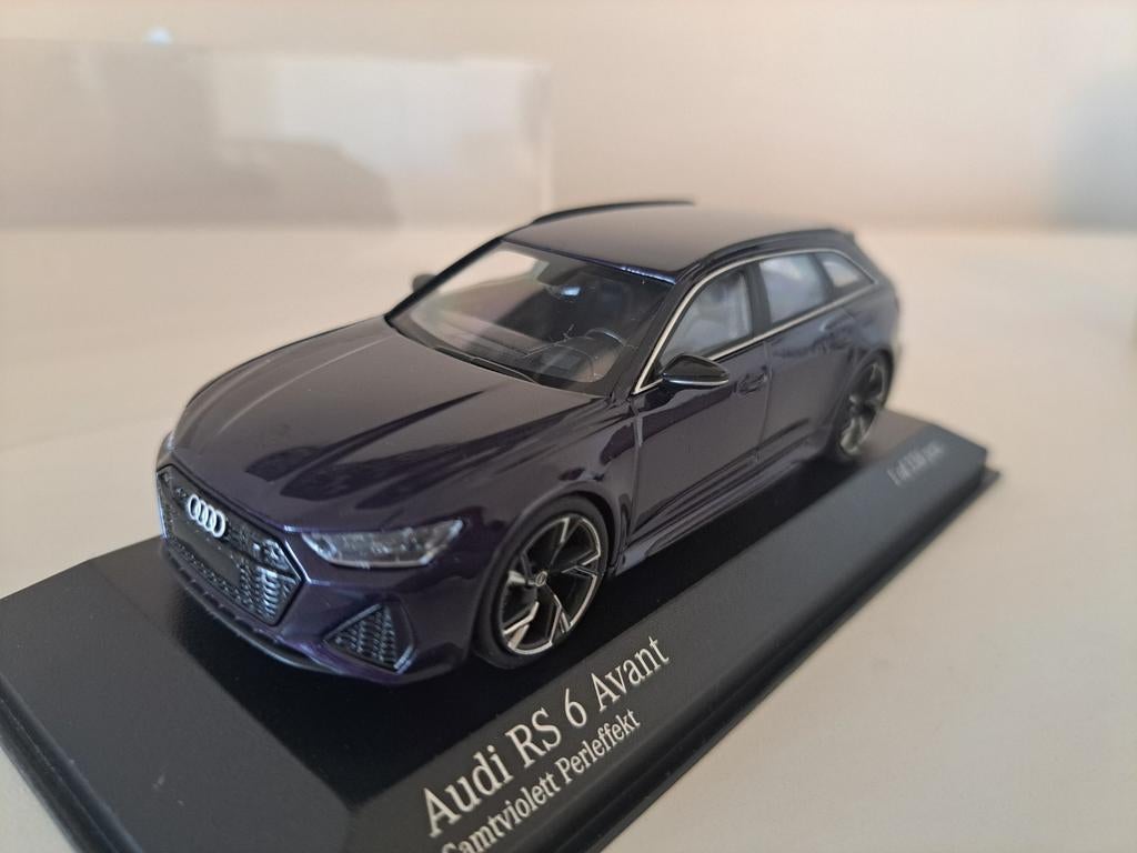 Audi RS6 Avant Purple 1/43 Minichamps, Ophalen of Verzenden, Nieuw, Auto