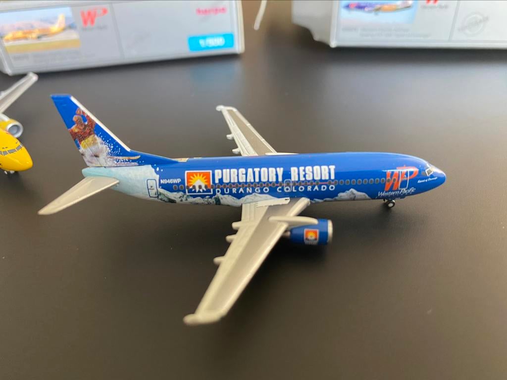 Western Pacific Airlines 2x Boeing 737-300 Herpa Wings 1/500, Collections, Comme neuf