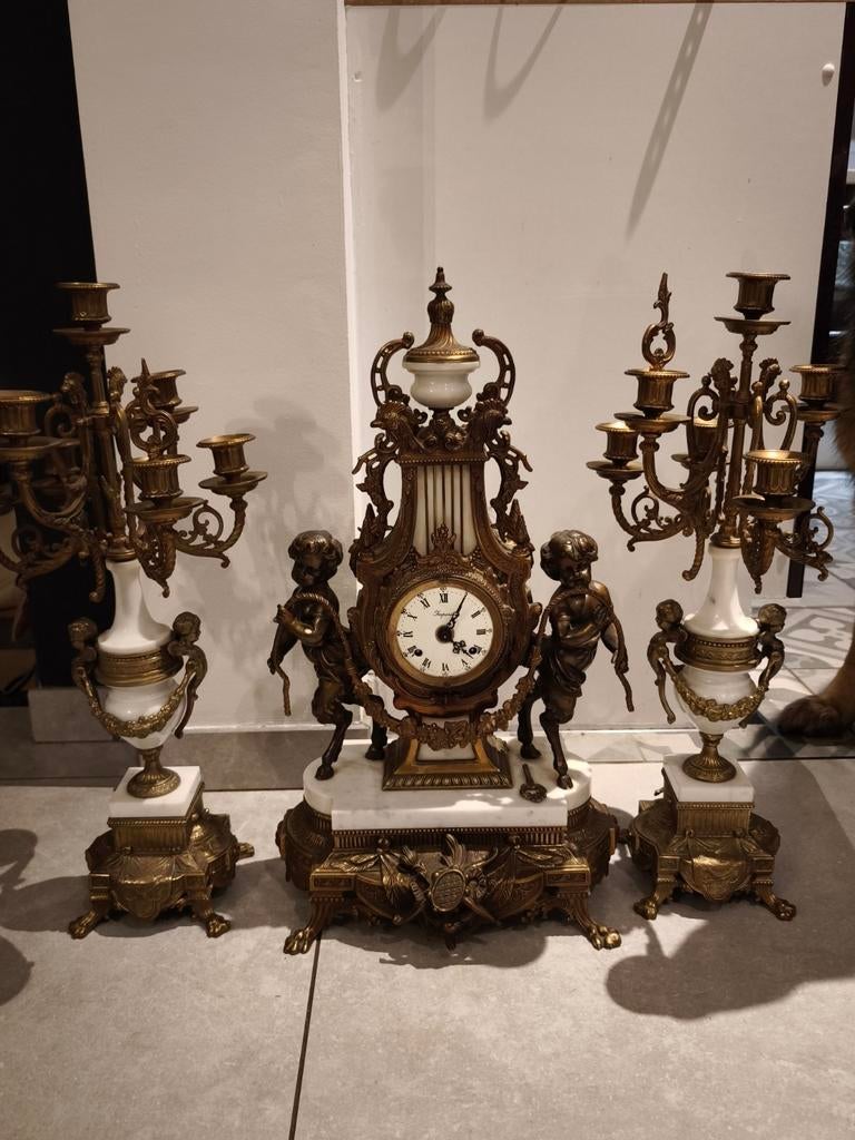 Monumentale Empire-stijl schouwset (60 cm), Enlèvement