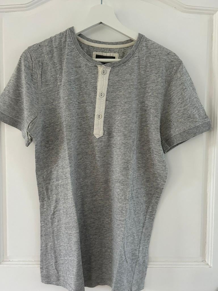 H&M Shirt Grey S, Kleding | Heren, T-shirts, Ophalen of Verzenden, Gedragen, Maat 46 (S) of kleiner, Grijs