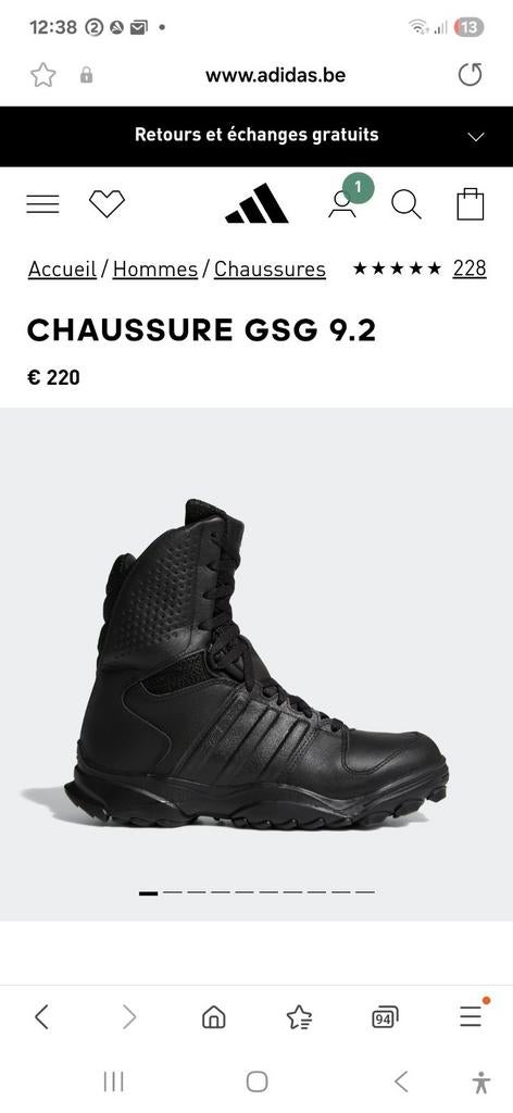 ADIDAS Chaussures d'intervention GSG9.2 Pointure 44, Vêtements | Hommes, Chaussures, Porté, Chaussures de travail, Noir, Enlèvement ou Envoi