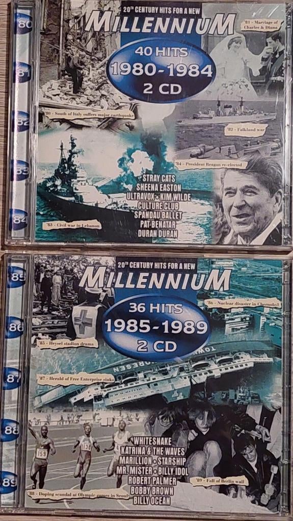 Millenium 40 hits 1980-1984, 36 hits 1985-1989, Ophalen of Verzenden, Zo goed als nieuw, Pop, Boxset