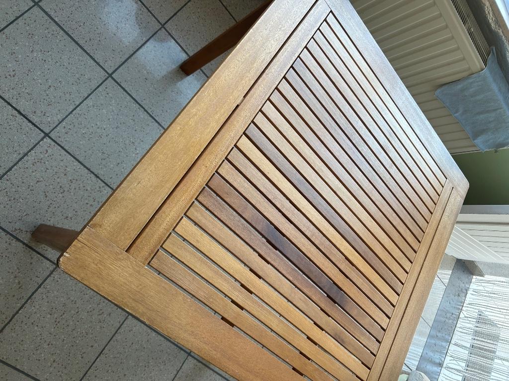 Terrastafel, Tuin en Terras, Tuintafels, Ophalen, Gebruikt, Vierkant, Teakhout
