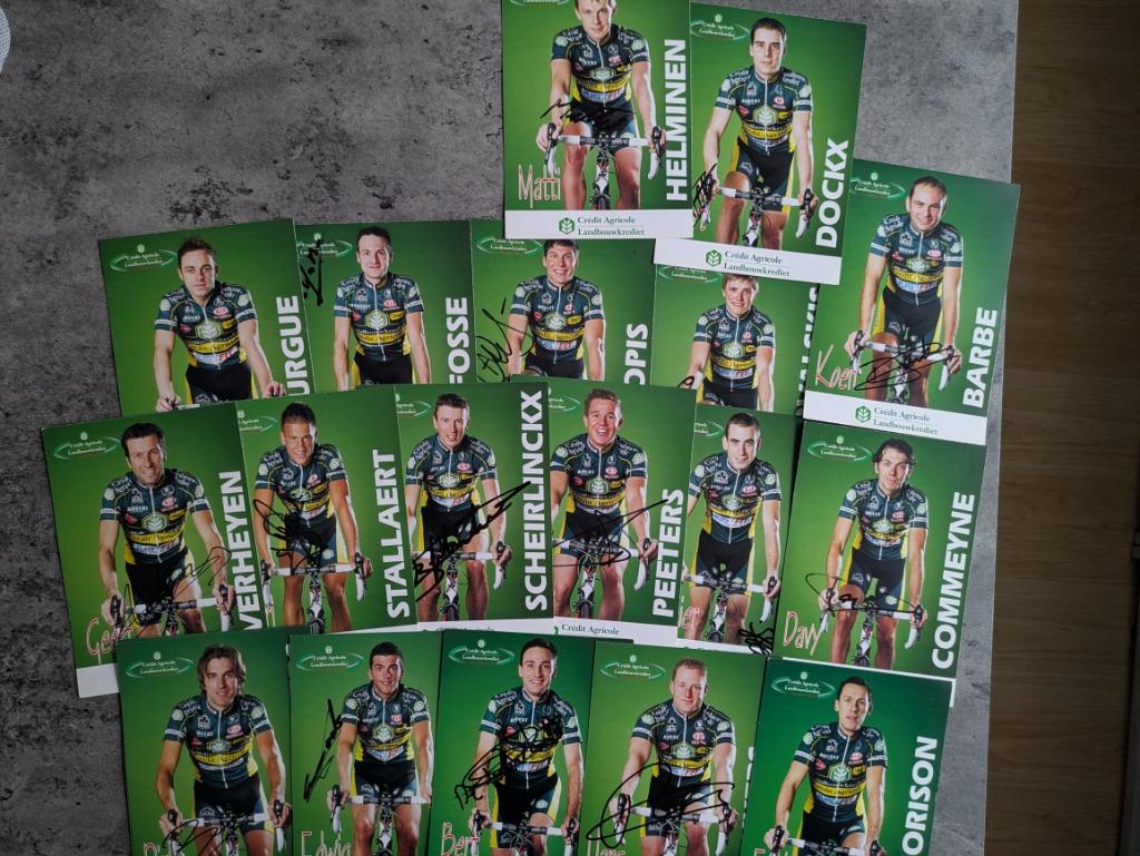 Cartes postales  crédit agricole cyclistes tous signées 19x, Envoi, Comme neuf