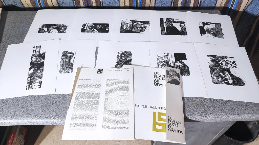 De bladen voor de grafiek Nicole Halsberghe, Ophalen of Verzenden