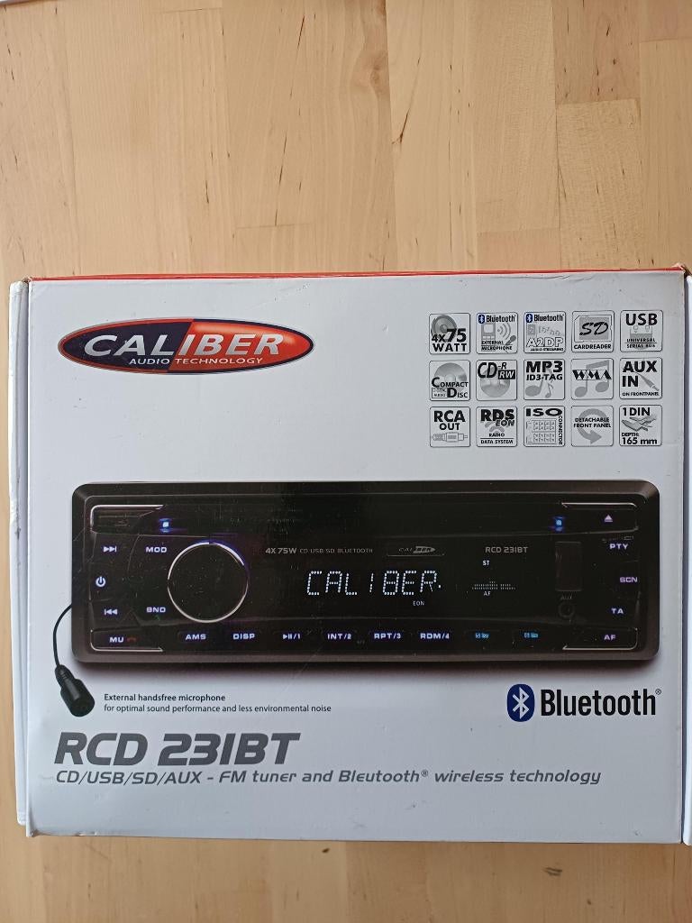 Autoradio Caliber RCD 231BT - 4 x 75W/ CD,USB,BT,Card reader, Enlèvement ou Envoi, Comme neuf